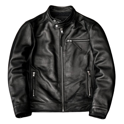 Slim Biker Leather Blazer Jacket for Men