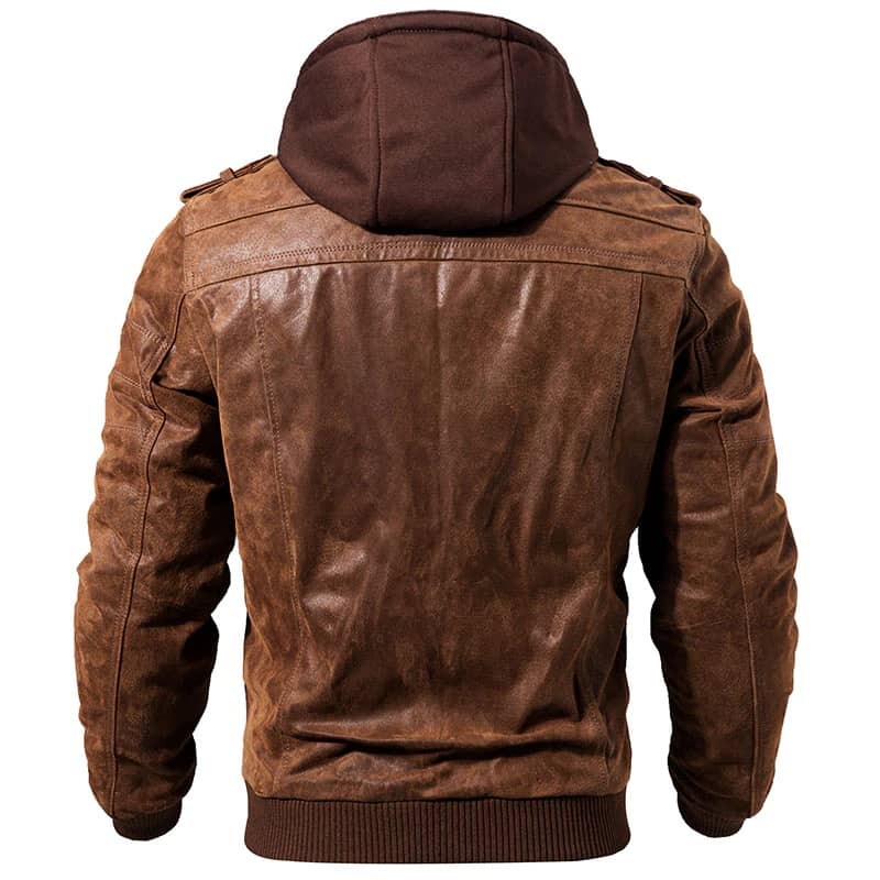 Mens Hooded Biker Jacket Lightweight Motorcycle Hoodie Outerwear