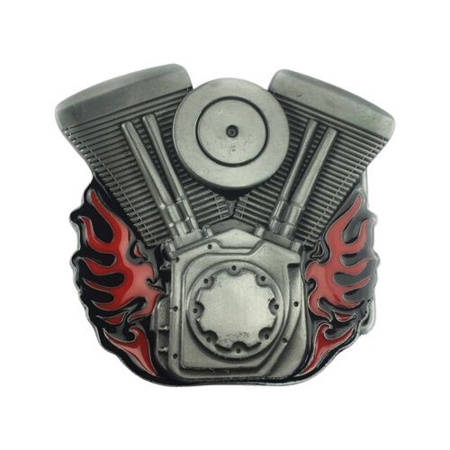 Biker Belt with Piston Design Motorcycle Rider Gear