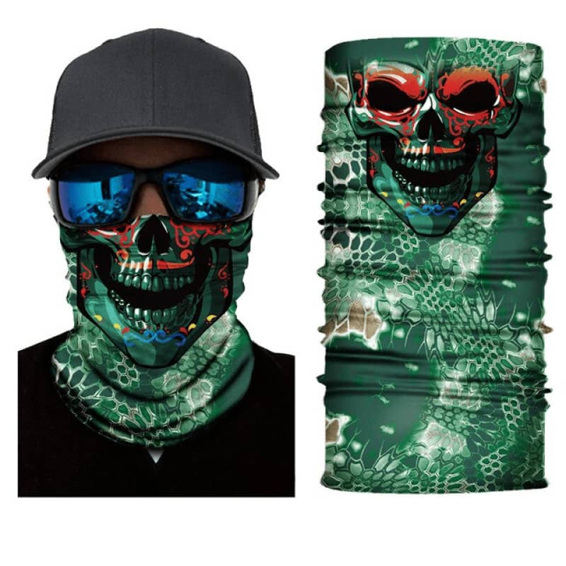 Motorcycle Skull Neck Gaiter Face Mask for Bikers