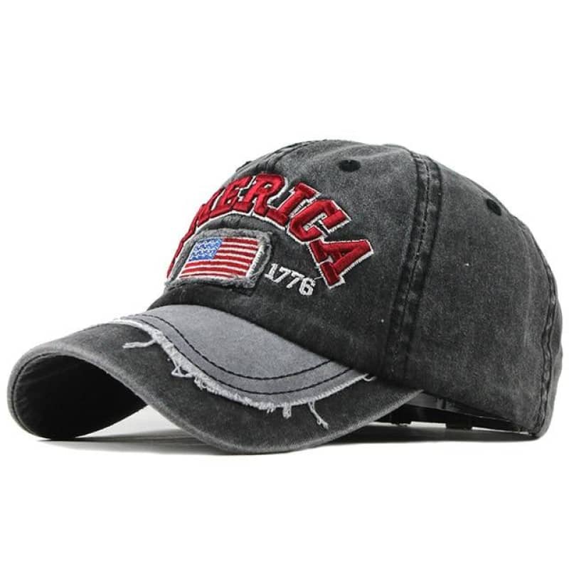 Biker Cap America 1776 Motorcycle Hat USA Patriotic Trucker Hat