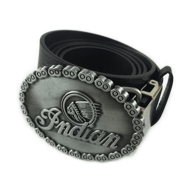 Biker Belt Indian Motorcycle Leather Strap Adjustable Mens Womens