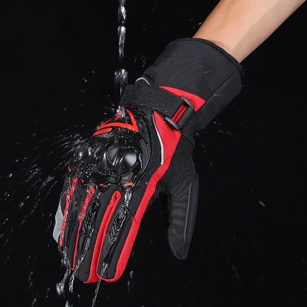 Heated Motorcycle Gloves Thermal Winter Riding Gloves Waterproof Windproof
