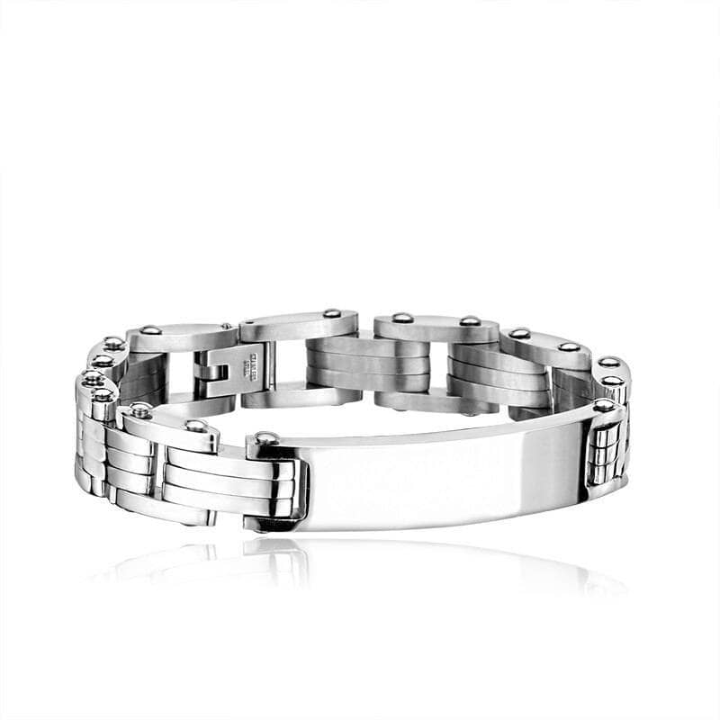 Steel Biker Bracelet Mens Heavy Duty Motorcycle Jewelry
