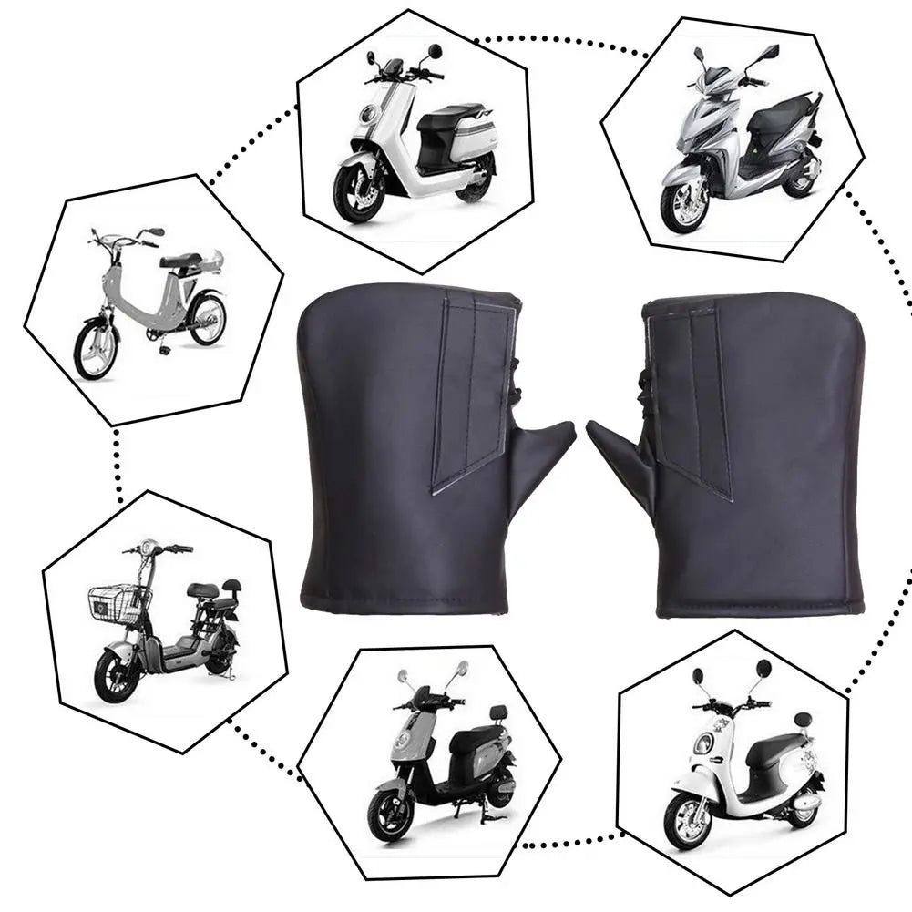 Motorcycle and Scooter Handlebar Mittens Windproof Gloves