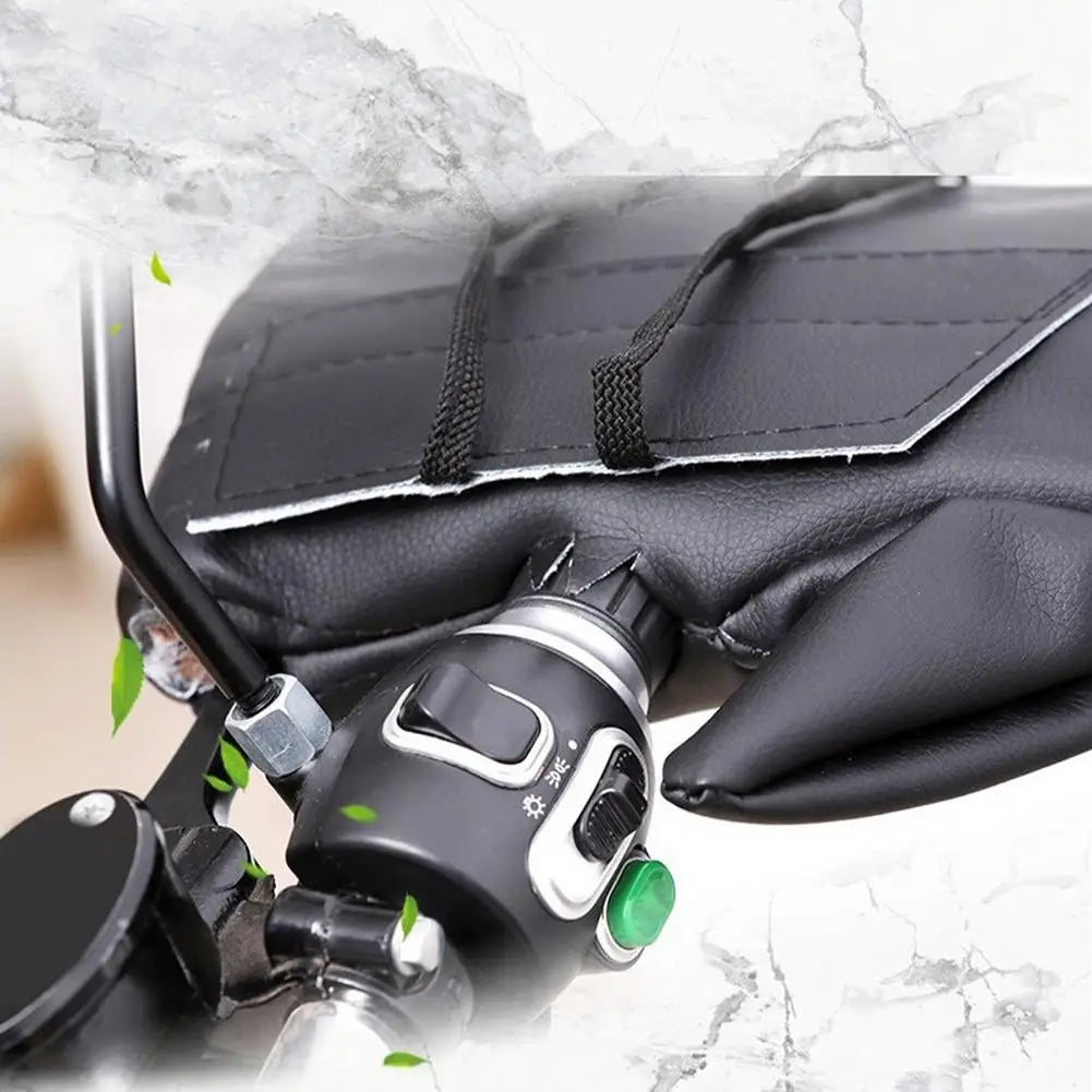 Motorcycle and Scooter Handlebar Mittens Windproof Gloves