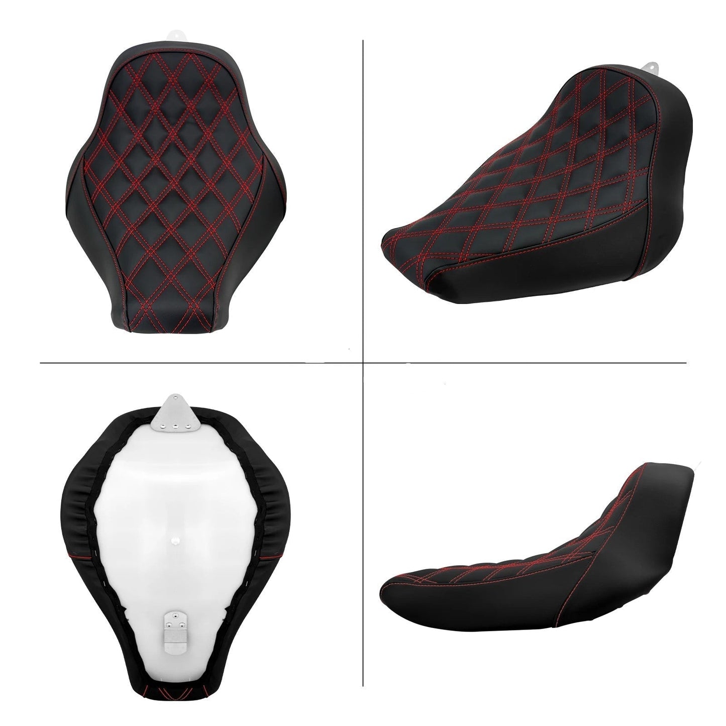 Max Comfort Solo Motorcycle Seat for Cruiser Bikes