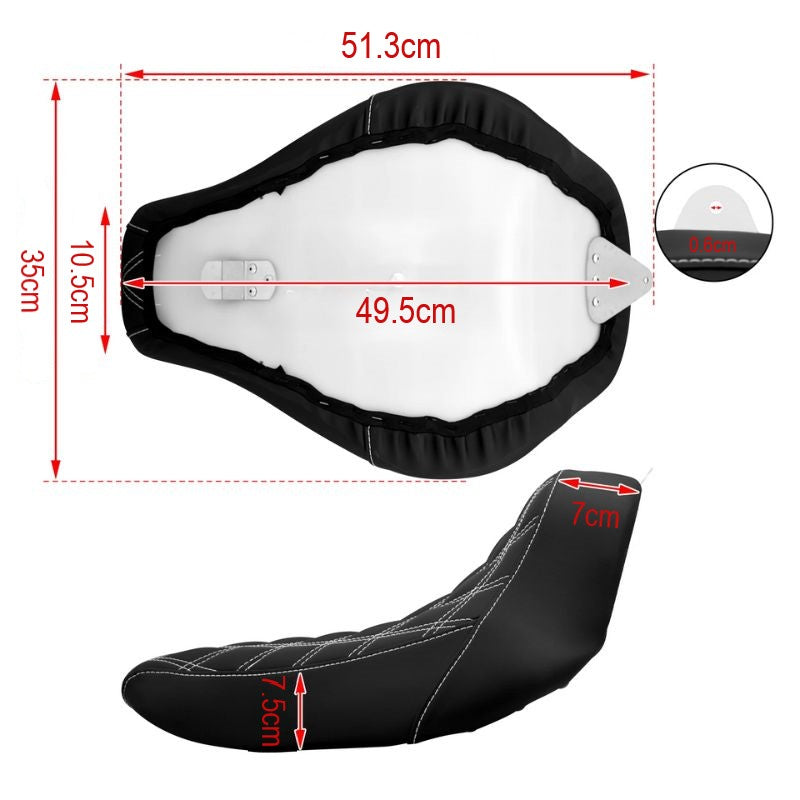 Max Comfort Solo Motorcycle Seat for Cruiser Bikes