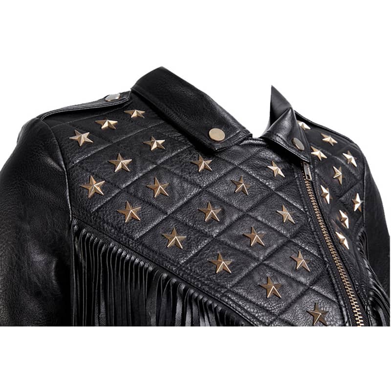 Womens Leather Biker Jacket Motorcycle Jacket for Women