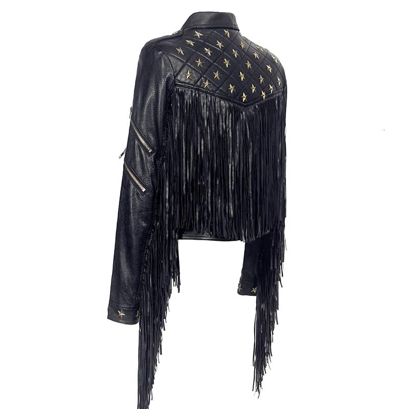 Womens Leather Biker Jacket Motorcycle Jacket for Women