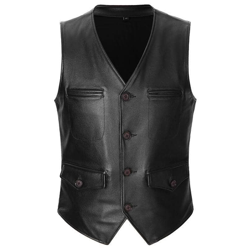 Leather Biker Vest Jodoft