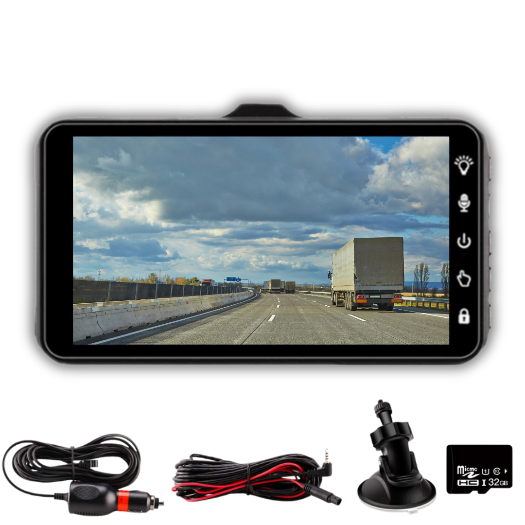 Pro Dash Cam Front and Rear with Free 64GB SD Card