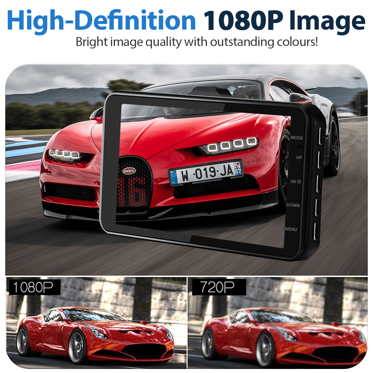 Pro Dash Cam Front and Rear with Free 64GB SD Card