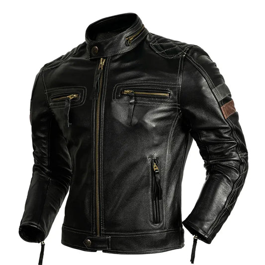 Cowhide Leather Motorcycle Jacket for Bikers and Riders