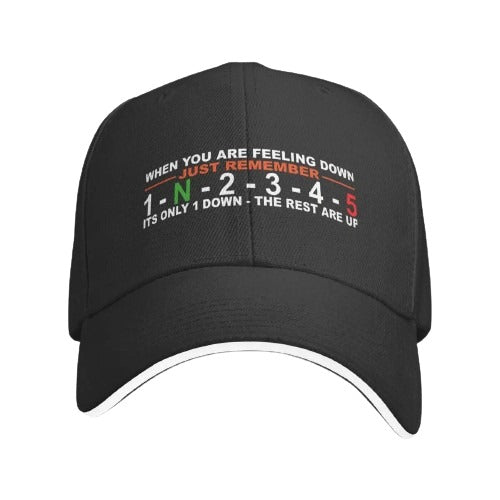 Motorcycle Gear Shift Cap Adjustable Hat for Bikers