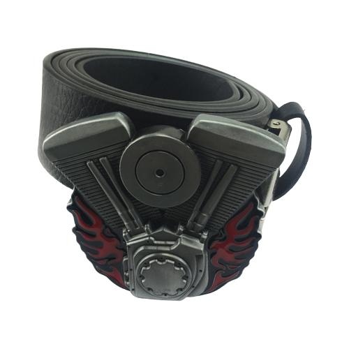 Biker Belt with Piston Design Motorcycle Rider Gear