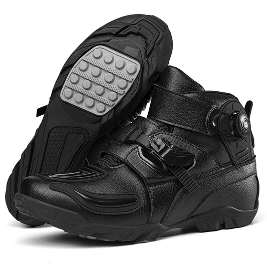 Mens Vintage Motorcycle Boots Classic Riding Shoes