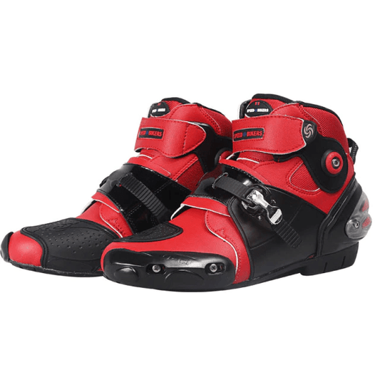 Leather Motorcycle Ankle Boots Speed Biker Mens Biker Riding Shoes