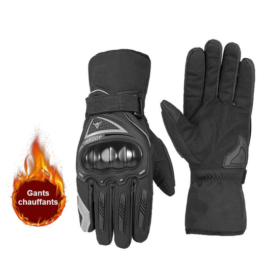 Heated Motorcycle Gloves Thermal Winter Riding Gloves Waterproof Windproof