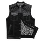 Soa Leather and Fabric Biker Vest Mens Motorcycle Riding Jacket