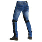 Reinforced Blue and Black Motorcycle Riding Jeans