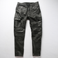 Mens Leather Motorcycle Riding Pants Biker Trousers Durable Moto Gear