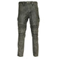 Mens Leather Motorcycle Riding Pants Biker Trousers