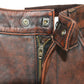 Mens Leather Motorcycle Riding Pants Biker Trousers
