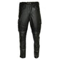 Mens Leather Motorcycle Riding Pants Biker Trousers