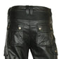 Mens Leather Motorcycle Riding Pants Biker Trousers