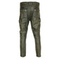 Mens Leather Motorcycle Riding Pants Biker Trousers