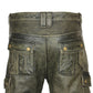 Mens Leather Motorcycle Riding Pants Biker Trousers