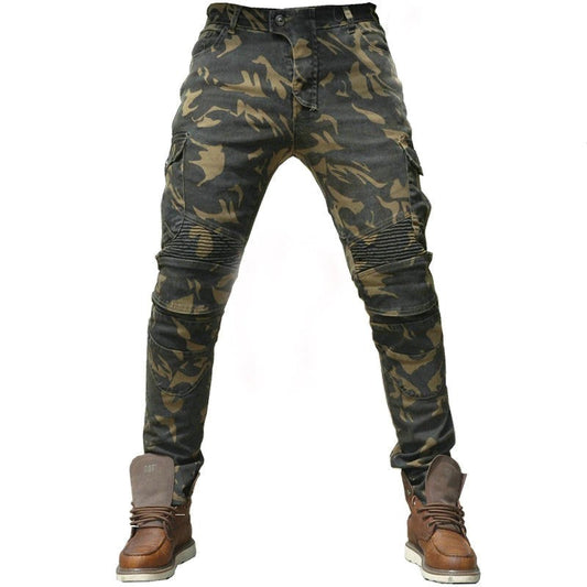 Camouflage Motorcycle Riding Jeans Pants Durable Biker Denim Gear