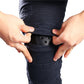 Black Motorcycle Jeans with Fleece Lining Thermal Biker Denim Pants