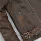 Brown Genuine Cowhide Leather Blazer Jacket