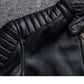 Mens Black Leather Biker Jacket Perfecto Style Motorcycle Coat
