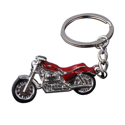Red Motorcycle Keychain Motorbike Key Ring Accessory