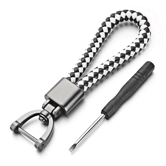 Leather Motorcycle Keychain Key Holder for Men Women Bike Rider Gift