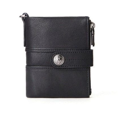 Biker Wallet Halcha Durable Leather Mens Motorcycle Wallet with Chain