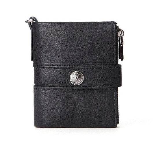 Biker Wallet Halcha Durable Leather Mens Motorcycle Wallet with Chain