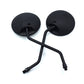 Round Motorcycle and Scooter Side Mirrors Universal Fit Rearview Mirrors