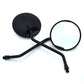 Round Motorcycle and Scooter Side Mirrors Universal Fit Rearview Mirrors
