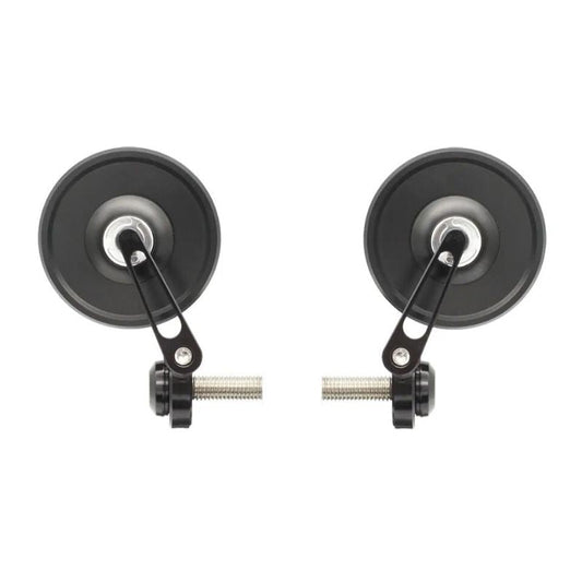 Round Bar End Motorcycle Mirrors Pair Universal Vintage Style