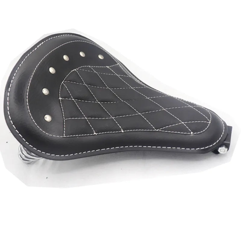 Chopper Motorcycle Seat with Rivets Custom Bobber Saddle