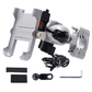 Motorcycle Phone Mount with Charger Compatible with All Smartphones Hands-Free Holder for Bike Riding