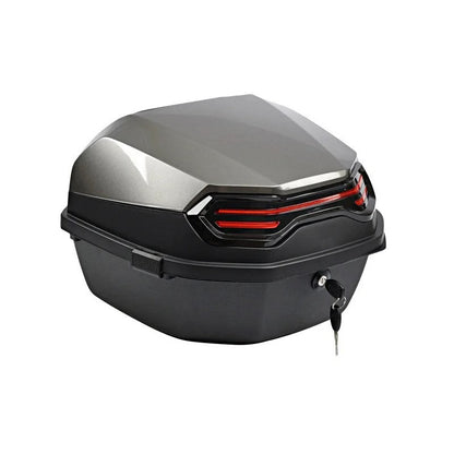 30L Gray Motorcycle Top Case Trunk Storage Box