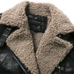 Womens Biker Jacket with Sherpa Collar