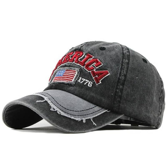 Biker Cap America 1776 Motorcycle Hat USA Patriotic Trucker Hat