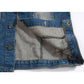 American Flag Biker Denim Vest Mens Motorcycle Jean Jacket