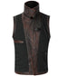 Mens Leather Biker Vest Ride Free Motorcycle Jacket Sleeveless